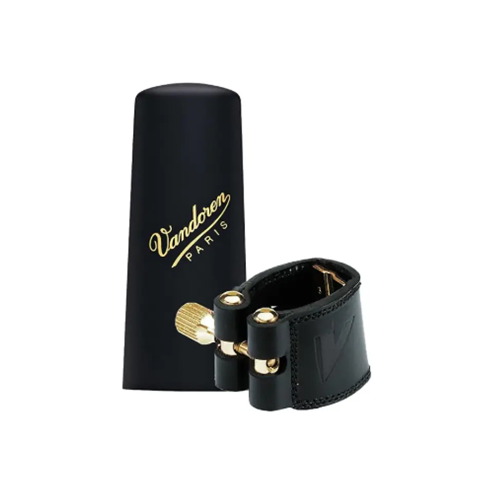 Abrazadera saxo alto -CUERO- con tapa plastic LC27P Vandoren 1