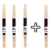 Pack 3 Baquetas Vic Firth+1 gratis American C 5A Pure Grit