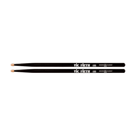 Baquetas Vic Firth 5A American Classic Negro Punta de Madera