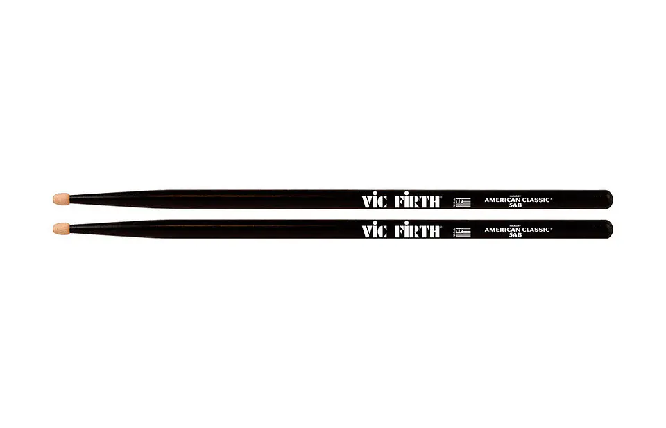 Baquetas Vic Firth 5A American Classic Negro Punta de Madera 1