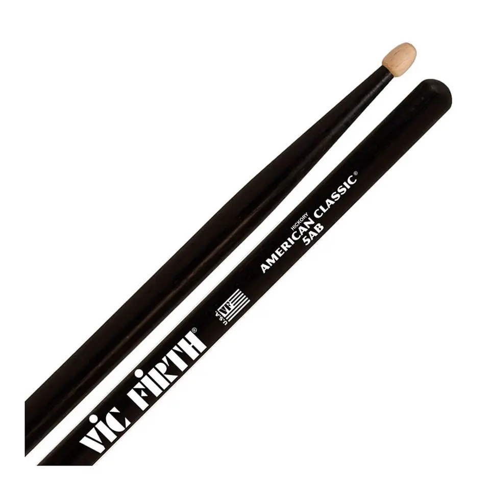 Baquetas Vic Firth 5A American Classic Negro Punta de Madera 2