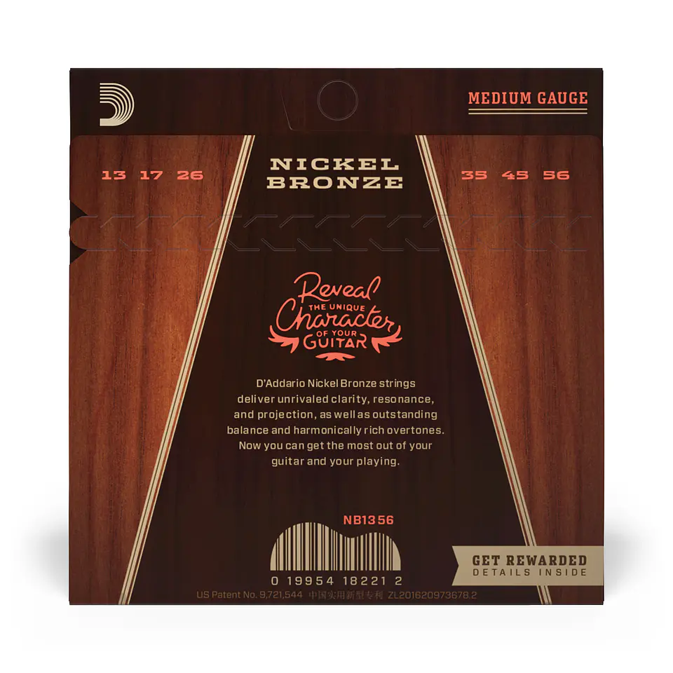 Set Cuerdas Guitarra Acústica Bronze 13-56 NB1356 Daddario 3