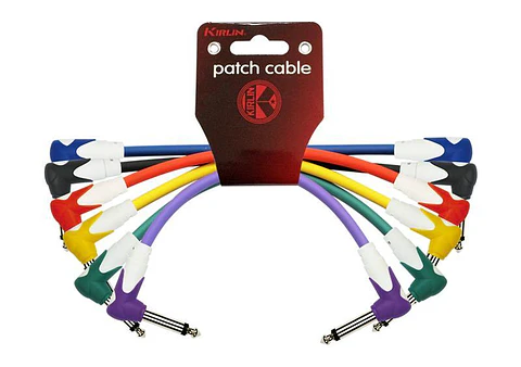 Pack 6 Cables Plug-Plug Angulo Colores 0.3 Mts Lg6-203-6