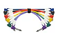 Pack 6 Cables Plug-Plug Angulo Colores 0.3 Mts Lg6-203-6 - Miniatura 3