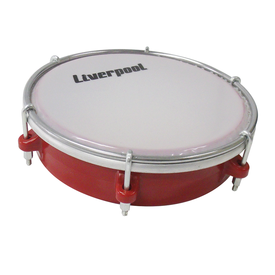 Tamborín Liverpool 6'' Rojo TB-TAM-6R