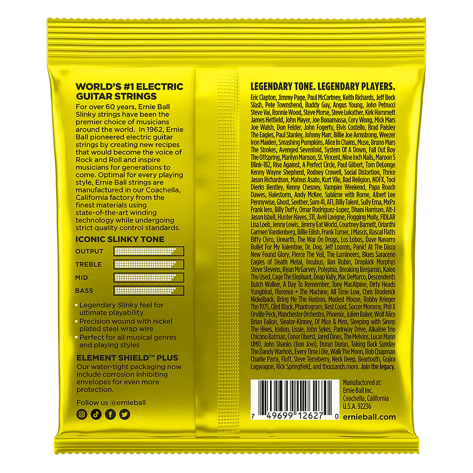 Cuerdas Guitarra Eléctrica Beefy Slinky Ernie Ball 11-54 2627 2
