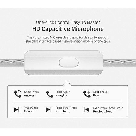 Audífono EDA BLC VER.-MIC KZ