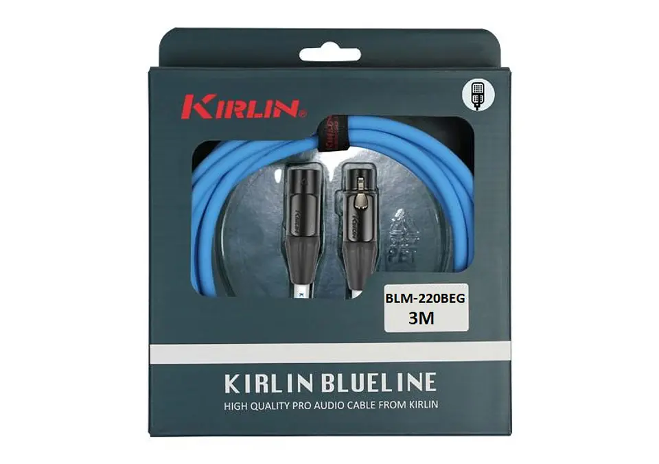 Cable Micrófono Kirlin blue-Line XLR 3M Blm-220-BEG 4