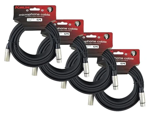 Pack 4 cable Microfono Serie c Xlr6M Kirlin Mpc4-280-6