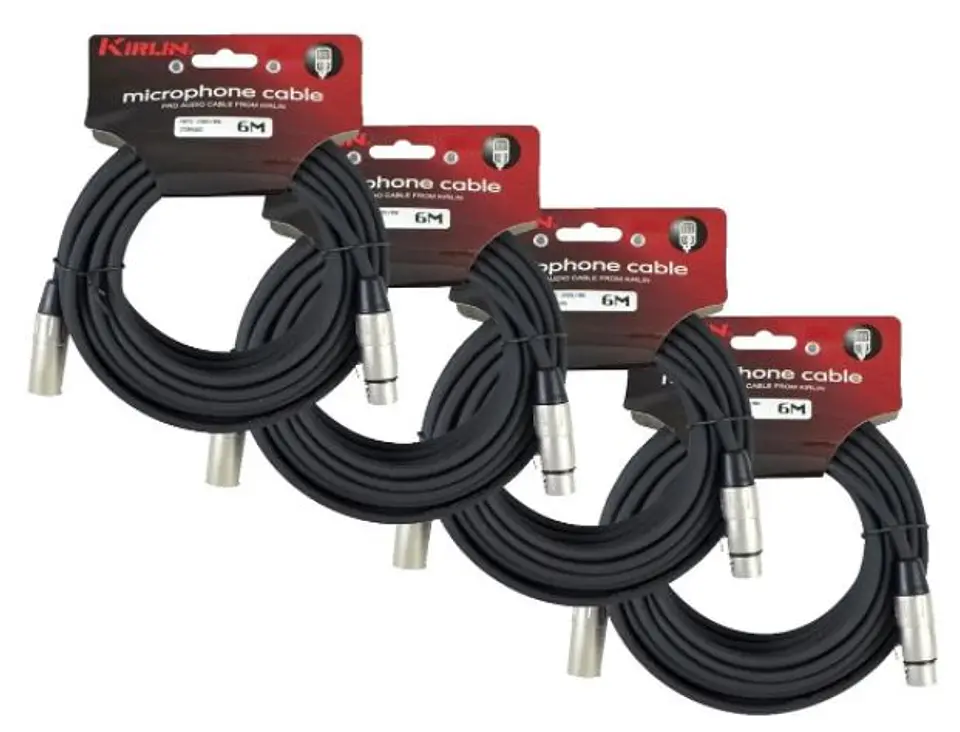 Pack 4 cable Microfono Serie c Xlr6M Kirlin Mpc4-280-6 1