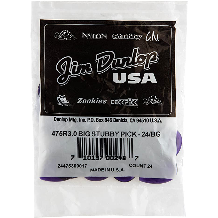 Uñetas Dunlop 475R Big Stubby 3.0 Bolsa 24un