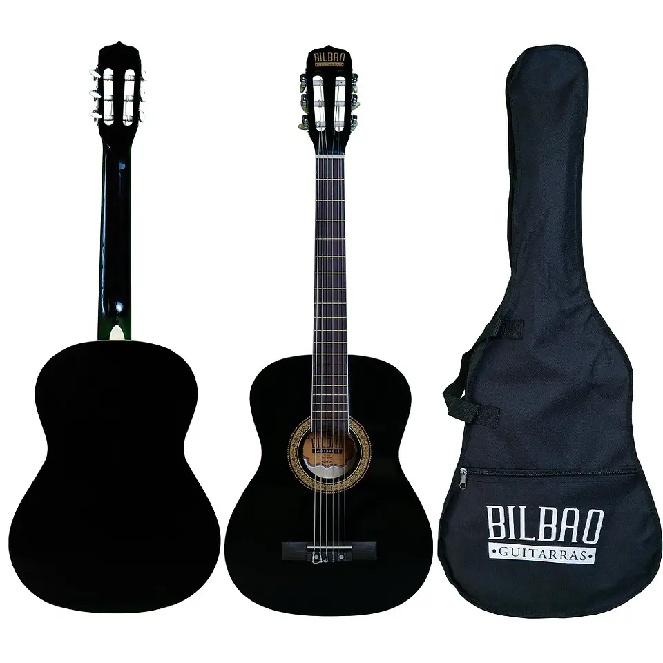 Guitarra Acústica Bilbao 3/4 BIL-34-BK + Funda 1