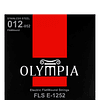 Set de Cuerdas Guitarra Eléctrica Olympia 012-052 Flatwound FLS E-1252