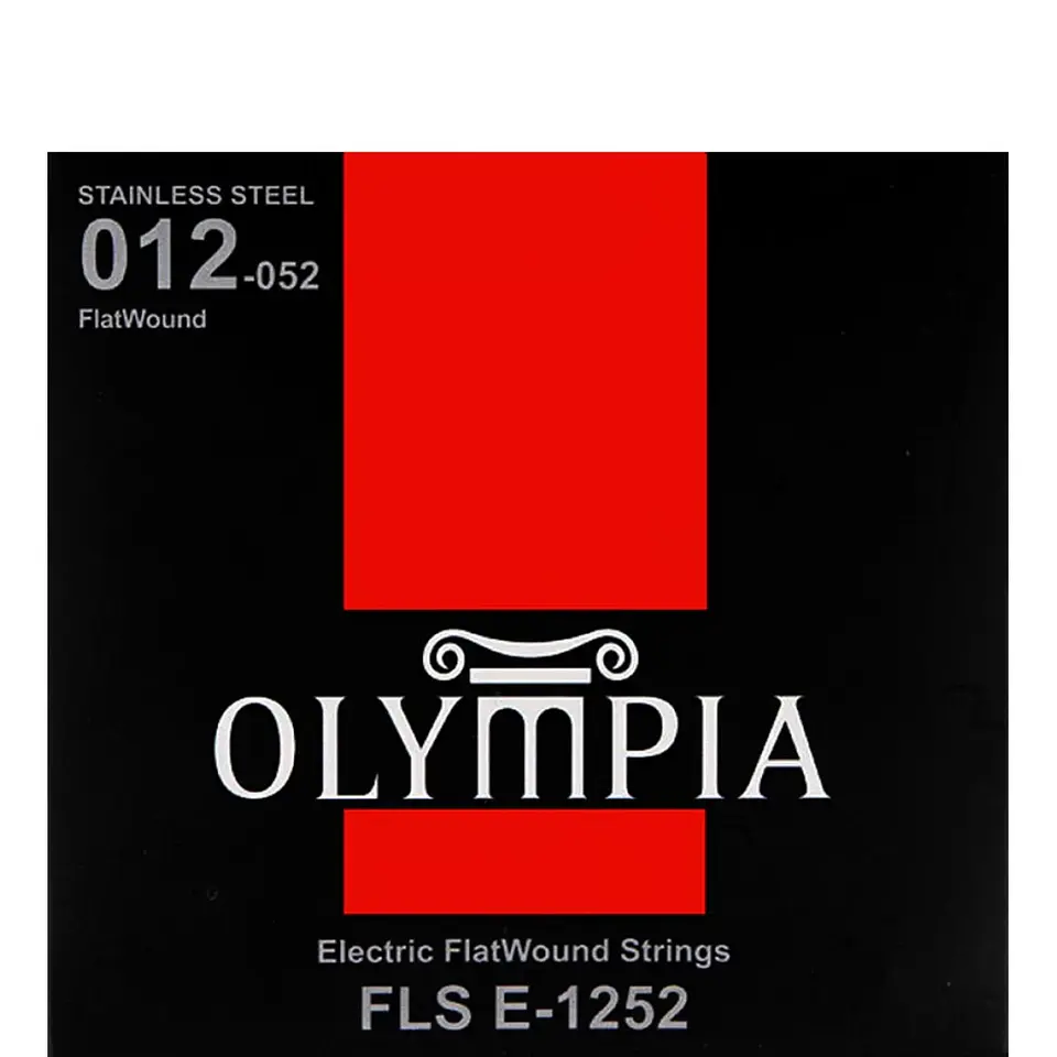 Set de Cuerdas Guitarra Eléctrica Olympia 012-052 Flatwound FLS E-1252 1