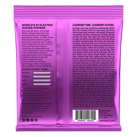 Cuerdas Guitarra Eléctrica de 7 Power Slinky Ernie Ball 11-58 2620