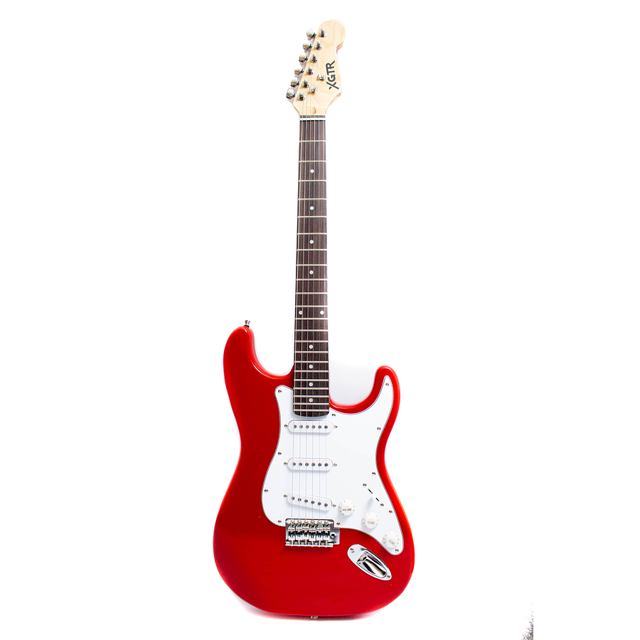 Full Pack Guitarra Eléctrica XGTR Roja + Afinador + Amp. + set de cuerdas + Cable plug 3M + funda