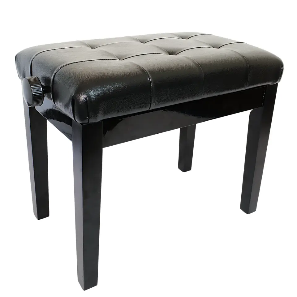 Banca Piso Silla Piano Negro Ajustable Deluxe Taurus TAU-070 1