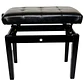 Banca Piso Silla Piano Negro Ajustable Deluxe Taurus TAU-070 - Miniatura 4
