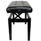 Banca Piso Silla Piano Negro Ajustable Deluxe Taurus TAU-070 - Miniatura 5