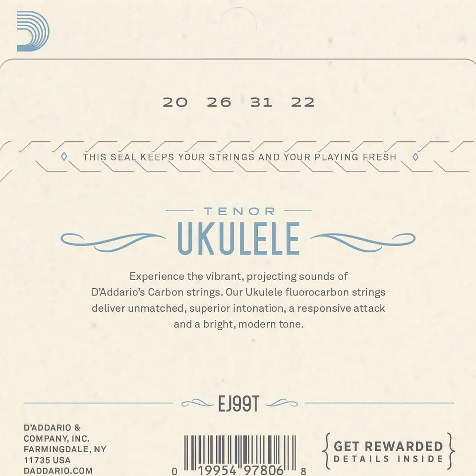 Set Cuerdas Ukelele Tenor EJ99T Daddario 2