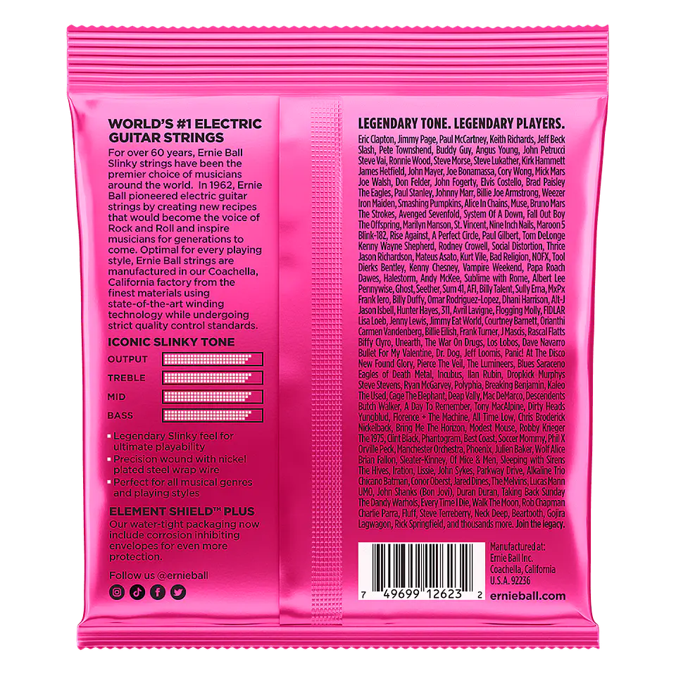 Set 7 Cuerdas Guitarra Eléctrica 9-52 2623 Ernie Ball 2
