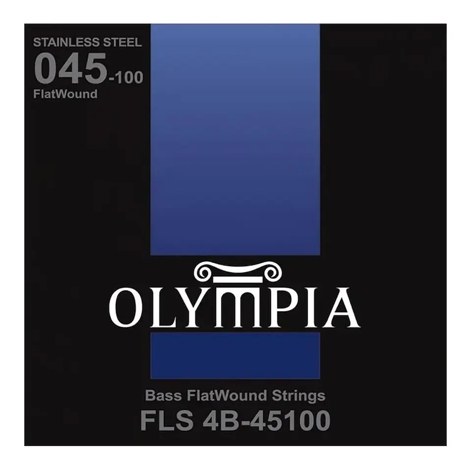 Set Cuerdas Bajo Eléct Olympia Flatwound 45-100 FLS 4B-45100 1