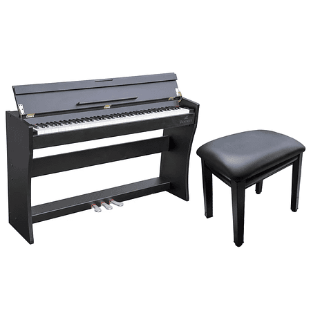 Pack Piano Digital Zimmer ZIM-2000-BLK + Silla de Piano Estándar AP-5126