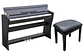 Pack Piano Digital Zimmer ZIM-2000-BLK + Silla de Piano Estándar AP-5126 - Miniatura 1