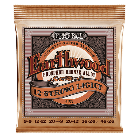 Set de cuerdas para Guitarra 12 cuerdas Ernie Ball Earthwood Bronze 10–52