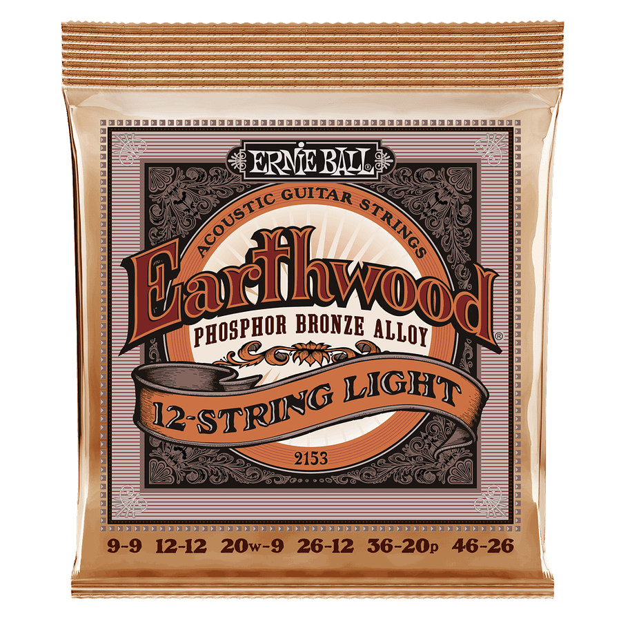 Set de cuerdas para Guitarra 12 cuerdas Ernie Ball Earthwood Bronze 10–52
