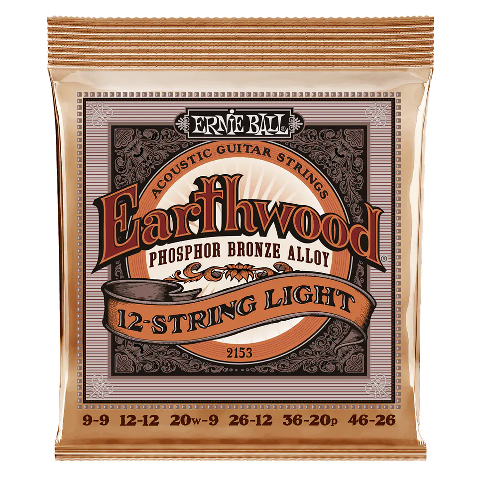 Set de cuerdas para Guitarra 12 cuerdas Ernie Ball Earthwood Bronze 10–52 1