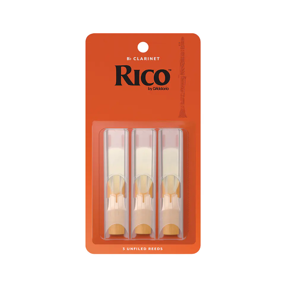 Caña Clarinete Bb 2.5 pack 3 Rico RCA0325 Daddario 1