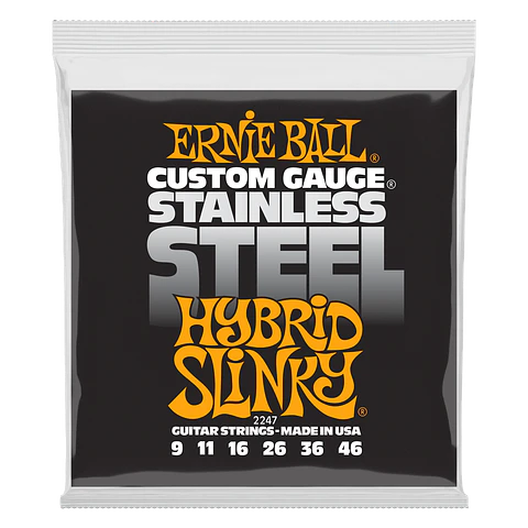Set de cuerdas Ernie Ball Hybrid Slinky Inoxidable 9 – 46