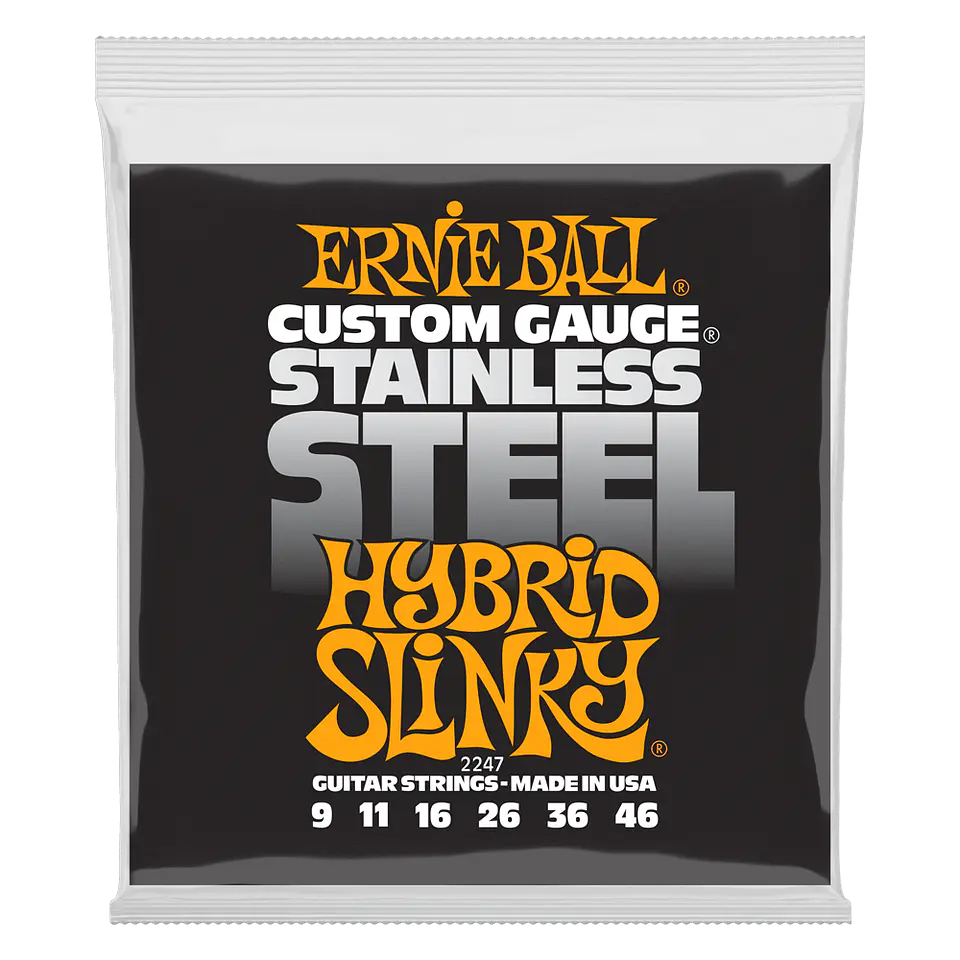 Set de cuerdas Ernie Ball Hybrid Slinky Inoxidable 9 – 46 1