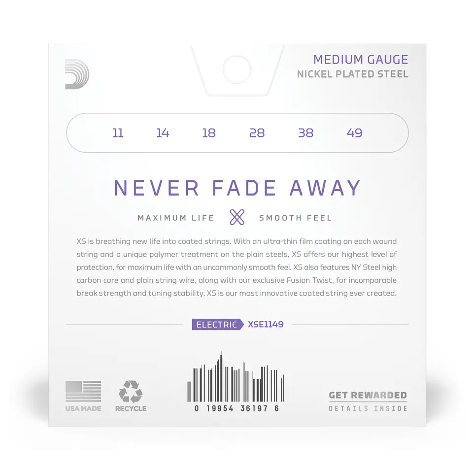 Set Cuerdas Guitarra Eléctrica 11-49 XSE1149 Daddario 3