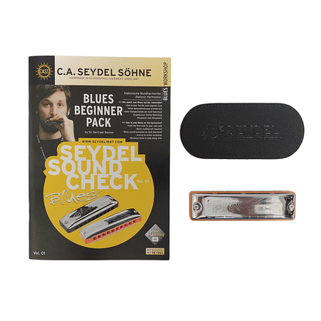 Pack Armónica Seydel Blues para Principiantes Session Steel