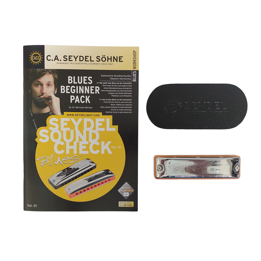 Pack Armónica Seydel Blues para Principiantes Session Steel