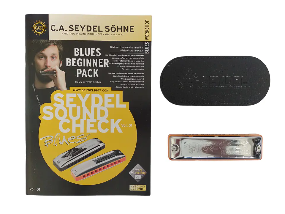 Pack Armónica Seydel Blues para Principiantes Session Steel 1