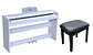 Pack Piano Digital Zimmer ZIM-2200-WHT + Silla de Piano Estándar AP-5126 - Miniatura 1