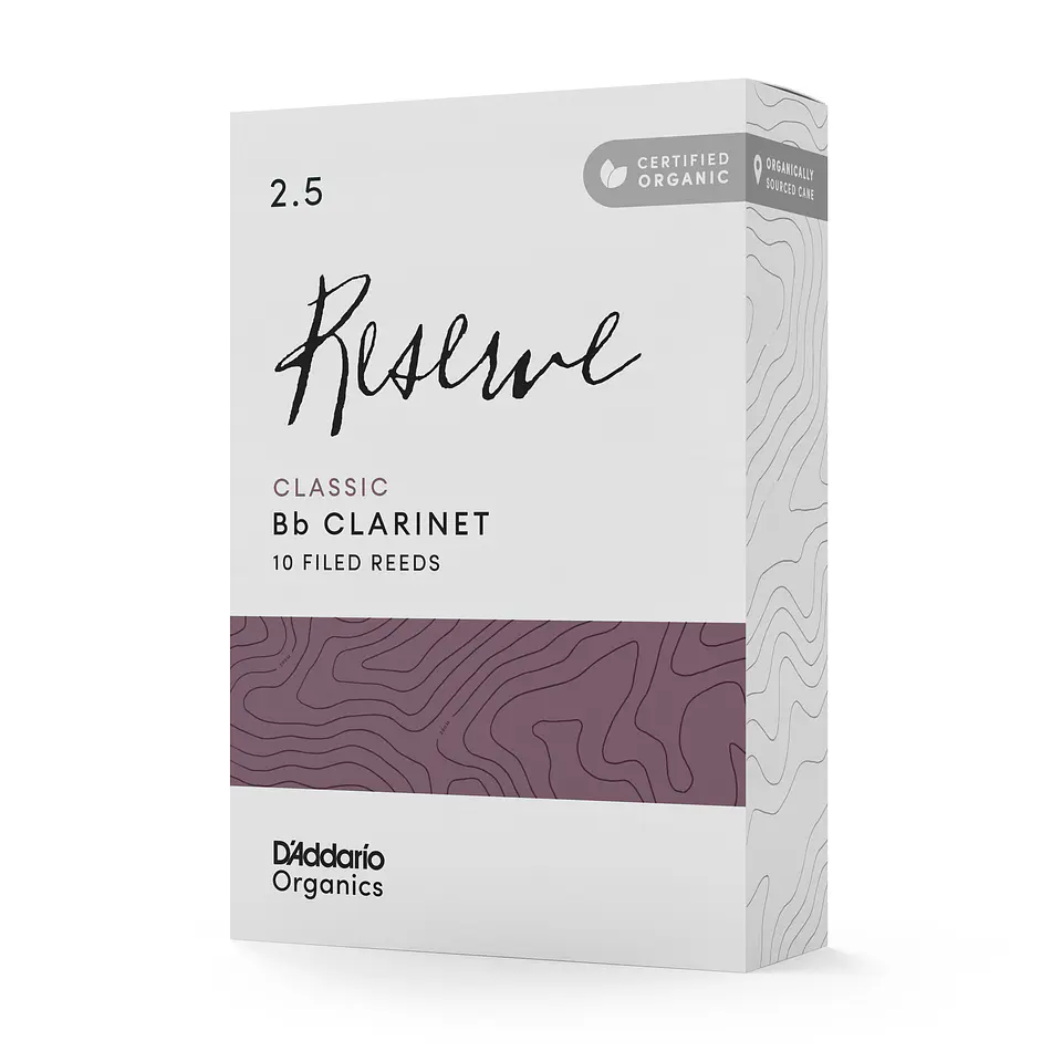 Cañas Clarinete Bb 2.5 Organic Reserve Pack 10 ODCT1025 Daddario 2