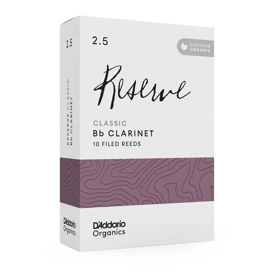 Cañas Clarinete Bb 2.5 Organic Reserve Pack 10 ODCT1025 Daddario 5