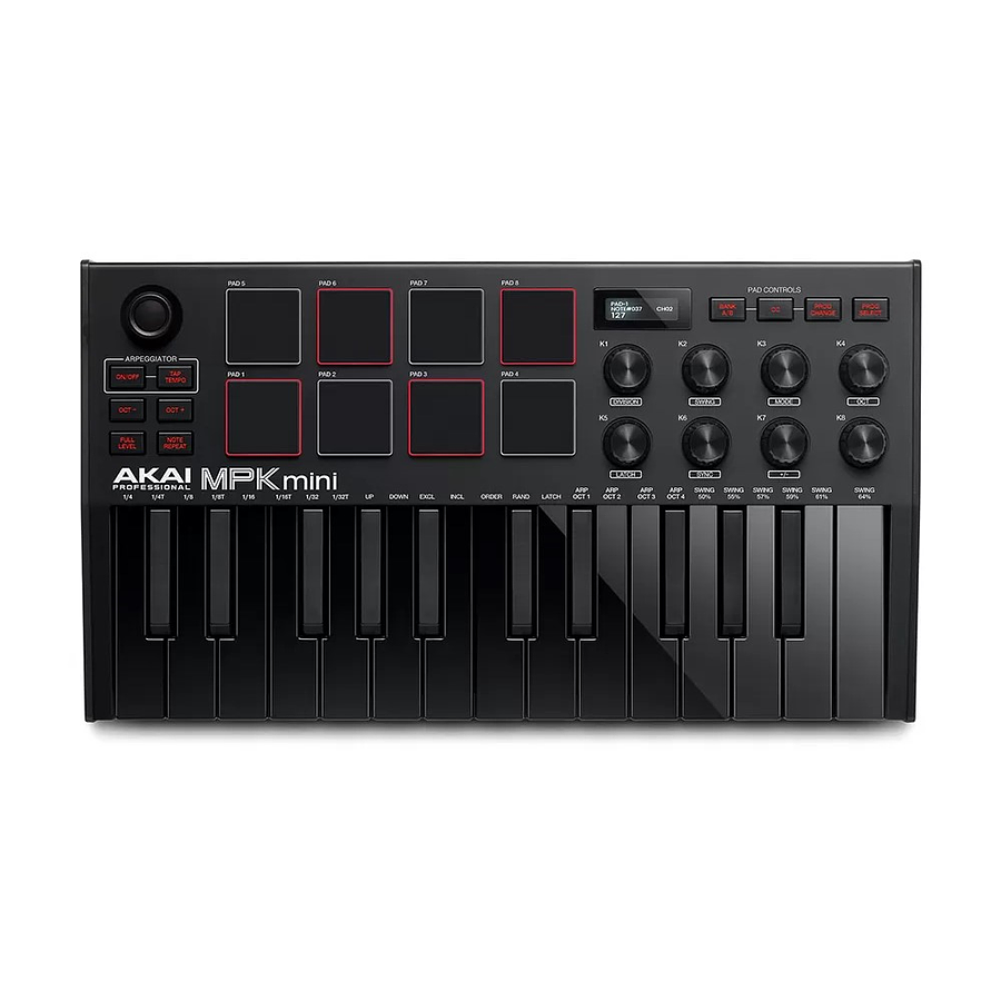 Controlador MIDI Akai MPK Mini MKIII - Black Edition
