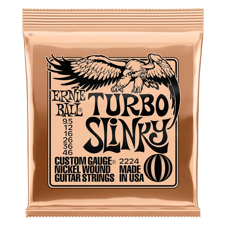 Set De Cuerdas Ernie Ball Turbo Slinky 9.5 46 1