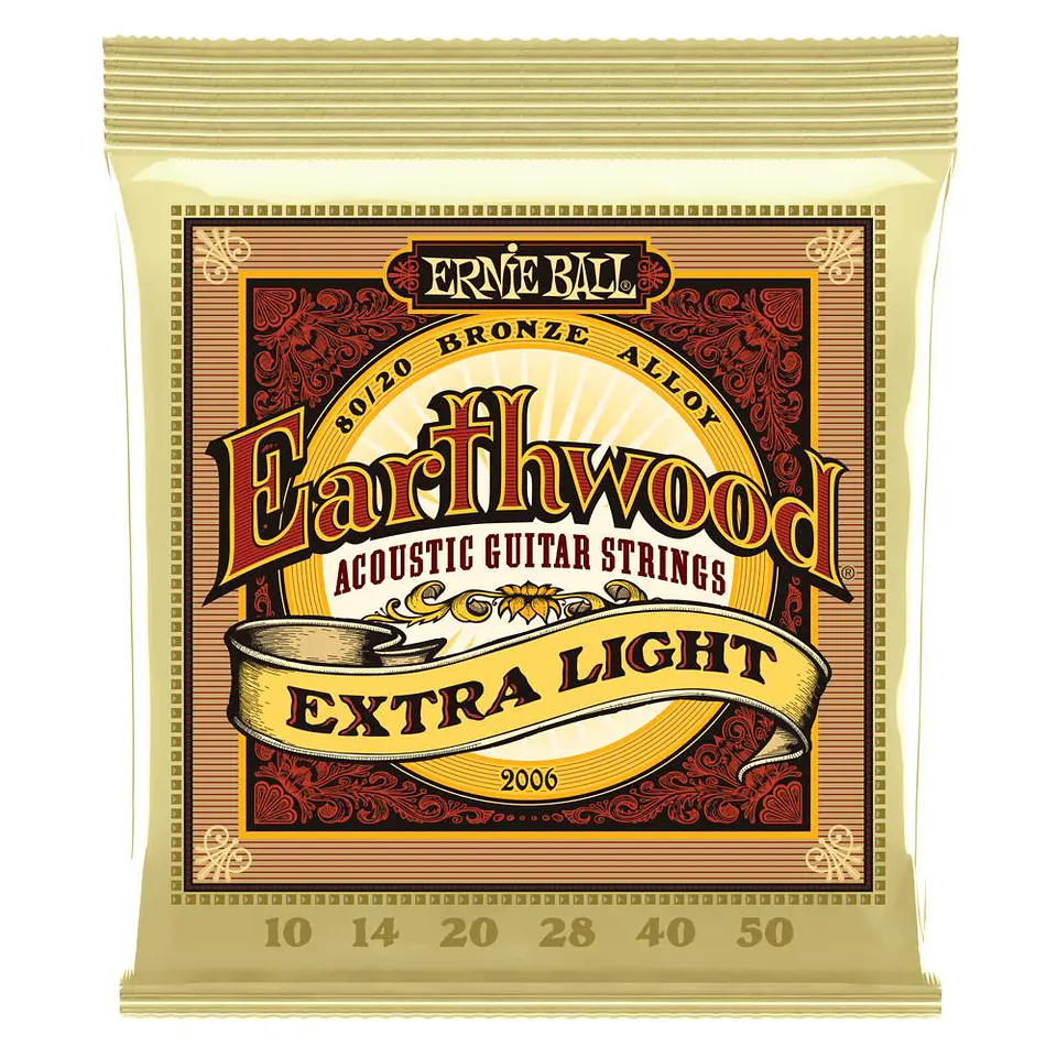 Set Ernie Ball para Guitarra Acústica Earthwood Bronce 10–50 1