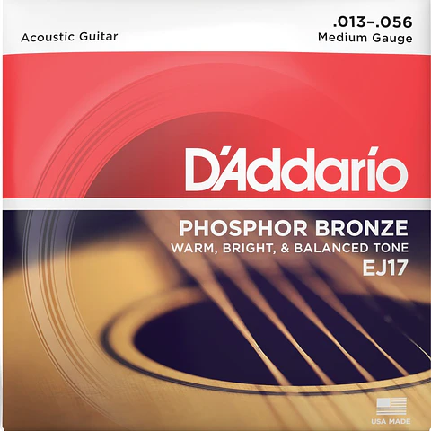 Set Guitarra Acústica Fósforo Bronze 13-56 EJ17  Daddario