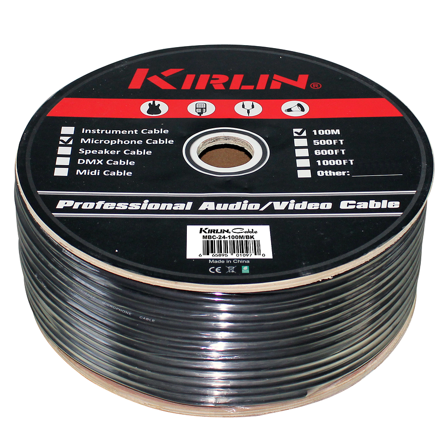 Rollo Cable Micrófono Kirlin Mbc-24 (100 Mts)