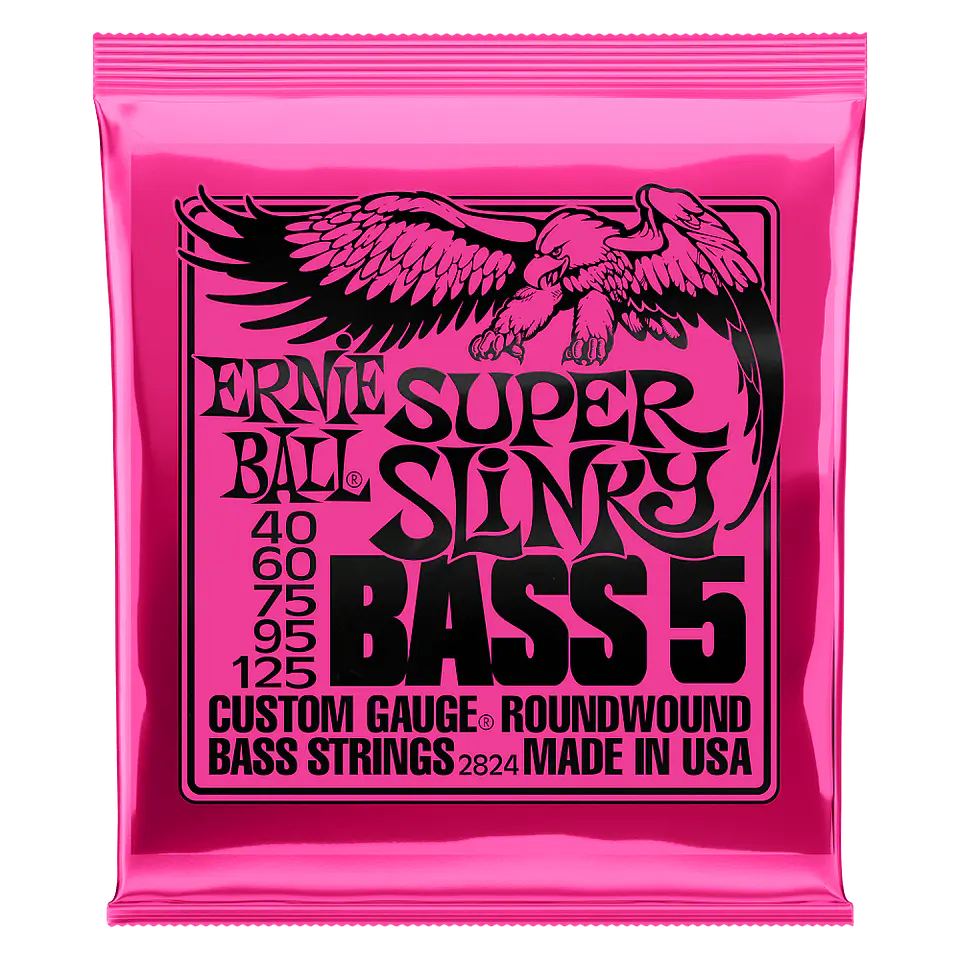 Cuerdas Bajo Eléctrico de 5 Super Slinky 40-125 Ernie Ball 2824 1