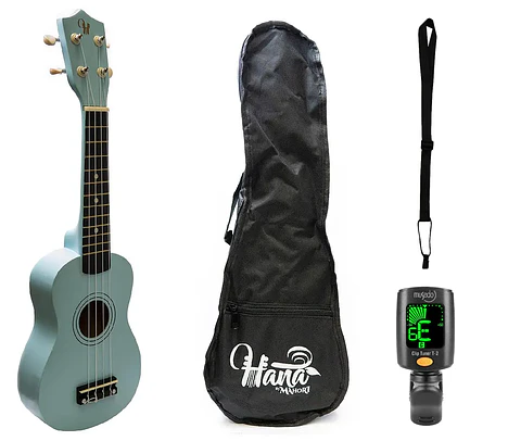 Full Pack Ukelele Sopr.Hana Azul+Afinador Clip+Strap Allegro