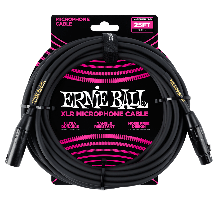 Cable de Micrófono XLR Clásico 7.62m Ernie Ball 6073