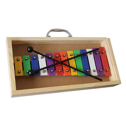 Metalófono Diatónico 13 Tonos Color Caja Madera All13Sc
